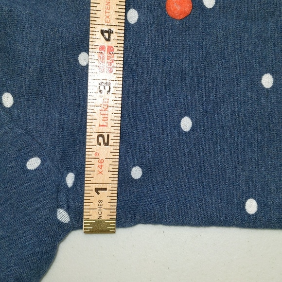 Mini Boden Size 8-9 Years Winter Hedgehog Polka Dot Background Long Sleeve Top - Picture 8 of 12